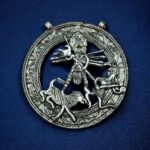 Maa Kali Spiritual Art German Silver DIY Raw Material Pendant for Jewelry Making