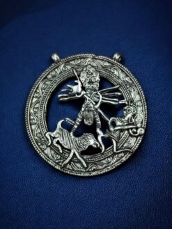 Maa Kali Spiritual Art German Silver DIY Raw Material Pendant for Jewelry Making