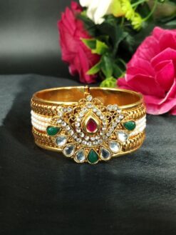 Festive Wear Bangle with Elegant Stone Work and Traditional