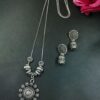 Flower Design German Silver Chain Pendant Necklace for Women 3 photo 50 2025 12 11 11 51 58