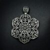 Beautiful Flower Charm Traditional Look Silver Plated German Silver for Premium DIY Jewelry Making
