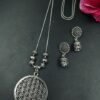 Round Shape Oxidized German Silver Chain Necklace Set for Women Traditional Ethnic Jewelry 3 photo 56 2025 12 11 11 51 58