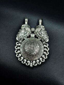 Unique Art Two Peacock Design German Silver Pendant for DIY Jewelry Making Craft Supplies