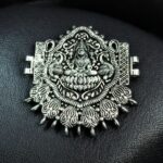 Lord Lakshmi Pendant German Silver DIY Jewellery Raw Material for Handmade Craft Projects