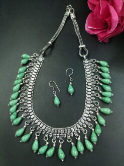 Silver Plated Choker Necklace for Women Elegant Traditional Partywear Jewelry