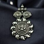 Peacock Ganesha Design German Silver Pendant Raw Material for DIY Jewelry Making Craft Supplies