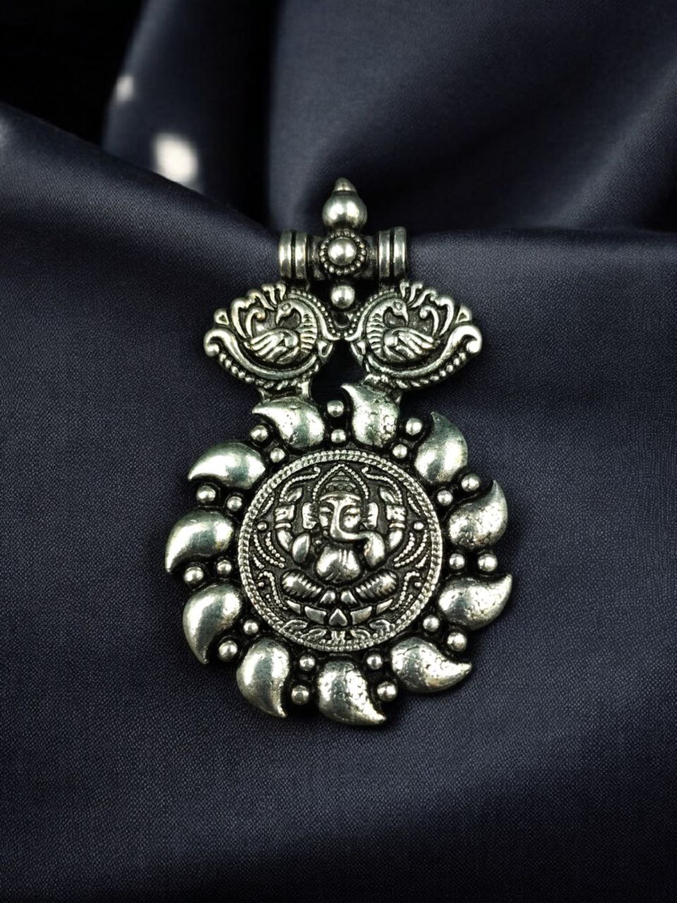 Peacock Ganesha Design German Silver Pendant Raw Material for DIY Jewelry Making Craft Supplies 1 Peacock Ganesha Design German Silver Pendant Raw Material for DIY Jewelry Making Craft Supplies