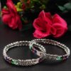 Beautiful AD Work Silver Plated Bangle for Women Elegant Partywear Jewelry