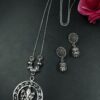 Ganesha Design Round Oxidized German Silver Chain Necklace Set for Women 3 photo 60 2025 12 11 11 51 58