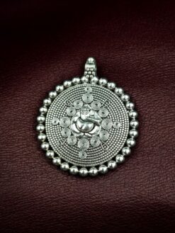 Lord Ganesha Religious German Silver DIY Raw Material Pendant for Jewelry Making