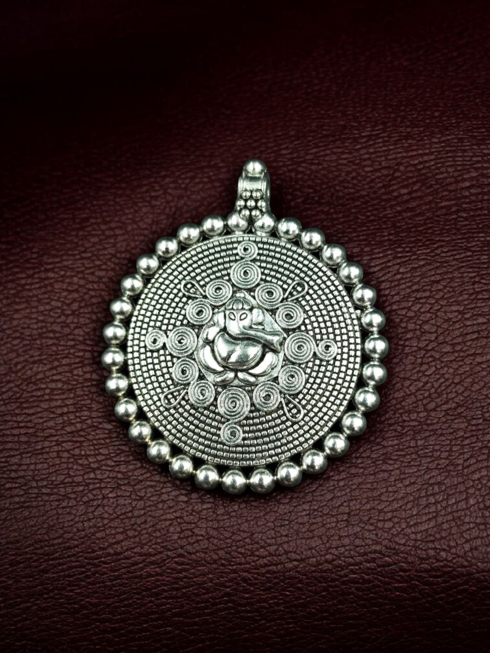 Lord Ganesha Religious German Silver DIY Raw Material Pendant for Jewelry Making 1 Lord Ganesha Religious German Silver DIY Raw Material Pendant for Jewelry Making