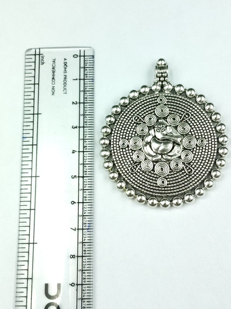 Lord Ganesha Religious German Silver DIY Raw Material Pendant for Jewelry Making 3 Lord Ganesha Religious German Silver DIY Raw Material Pendant for Jewelry Making - Image 3