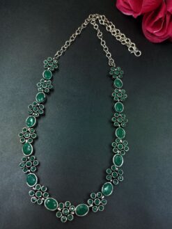 Flower Design Choker Necklace for Women Elegant Traditional Partywear Jewelry