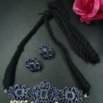 Stone Work Thread Choker Necklace for Women Traditional Ethnic Partywear Jewelry