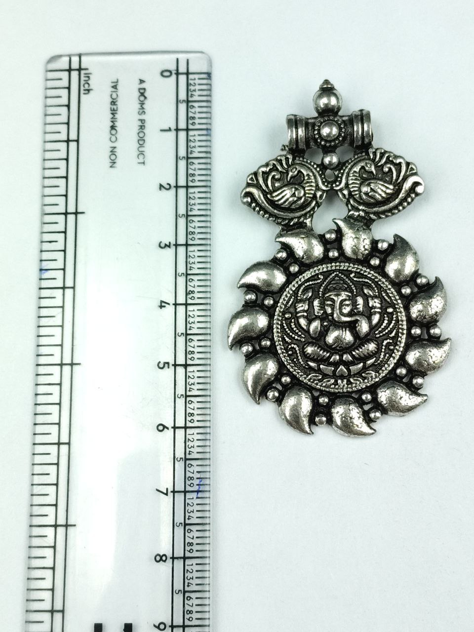 Peacock Ganesha Design German Silver Pendant Raw Material for DIY Jewelry Making Craft Supplies 3 Peacock Ganesha Design German Silver Pendant Raw Material for DIY Jewelry Making Craft Supplies - Image 3