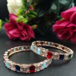Fashionable AD Stone Work Bangle for Women Elegant Stylish Partywear Jewelry