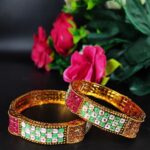 Elegant Gold Plated Meenakari Bangle with Traditional Handcrafted Designer Look