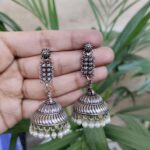 Elegant Pearl Jhumka Dangler Earrings for Women with Traditional Ethnic Design Style