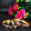 Flower Design Meenakari Bangle with Traditional Handcrafted