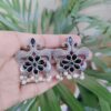 Oxidized Silver Plated Flower Design Earrings with Elegant Stone and Pearl Work 3 photo 8 2025 12 12 16 35 48