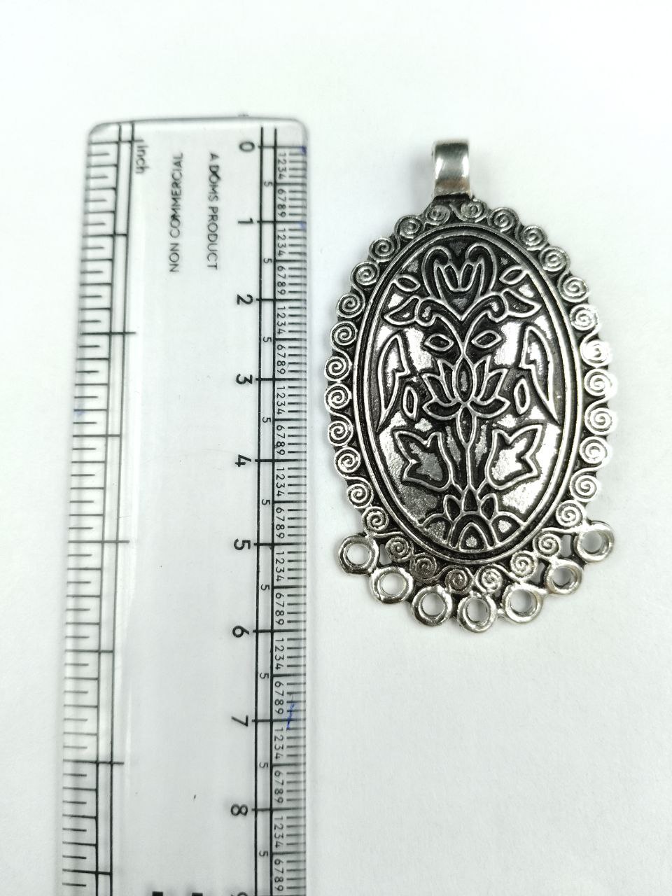 Lotus Design German Silver Pendant Raw Material for DIY Jewelry Making Craft Supplies 3 Lotus Design German Silver Pendant Raw Material for DIY Jewelry Making Craft Supplies - Image 3