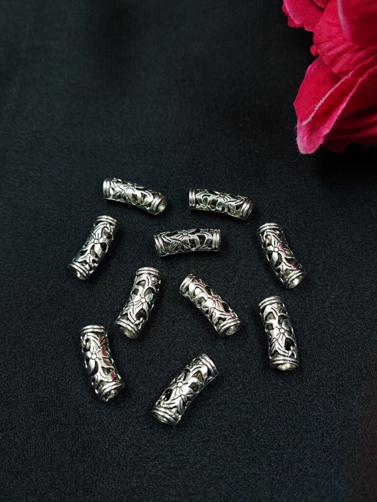 Unique Flower Design German Silver DIY Raw Material for Jewelry Making Craft Supplies (10 piece)