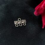 German SIlver Pearl Work Star Charm Raw Material for DIY Jewelry Making