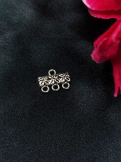 German SIlver Pearl Work Star Charm Raw Material for DIY Jewelry Making