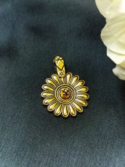 Flower Design Gold Plated German Silver Charm Raw Material for DIY Jewelry Making
