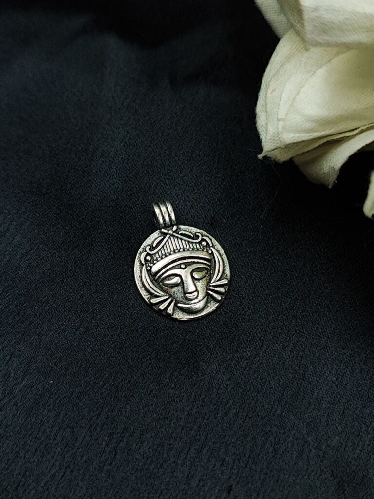 Religious German Silver Charm Raw Material for DIY Jewelry Making