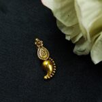 Flower Design Gold Plated German Silver Charm Raw Material for DIY Jewelry Making