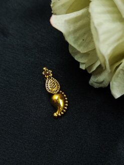 Flower Design Gold Plated German Silver Charm Raw Material for DIY Jewelry Making