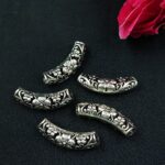 Ethnic Flower Design German Silver DIY Raw Material for Jewelry Making Craft Supplies  (5 piece)