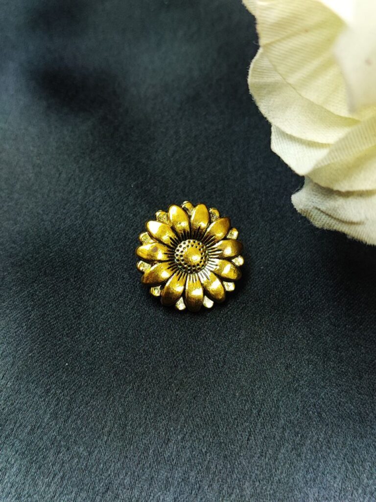 Sunflower Design Gold Plated German Silver Charm Raw Material for DIY Jewelry Making