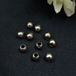 Simple Round German Silver Beads for DIY Jewelry Making Raw Material Craft Supplies (10 piece)