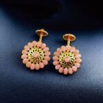 Traditional Gold Plated Bugadi Earrings | Elegant Stone Work Best Designer Jewelry - "Baby Pink"