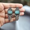Traditional Silver Plated Leaf Design Earrings with Oxidized Finish 7 photo 1 2026 01 28 10 58 28