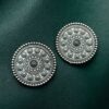 Round Shape Oxidized Stud Earrings | Silver Replica Traditional Amazing Jewelry For Girls 7 Round shape oxidized silver replica stud earrings