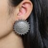 Vintage look alike silver replica oxidized daily wear unique design earrings
