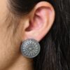 Silver replica daily wear stud earrings for girls