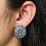 Silver Replica Daily Wear Stud Earrings | Comfortable Jewelry For Girls