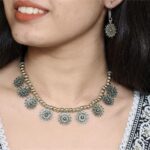 Designer Flower Charm Necklace Set for Women | Adjustable Thread Best Choker Jewelry