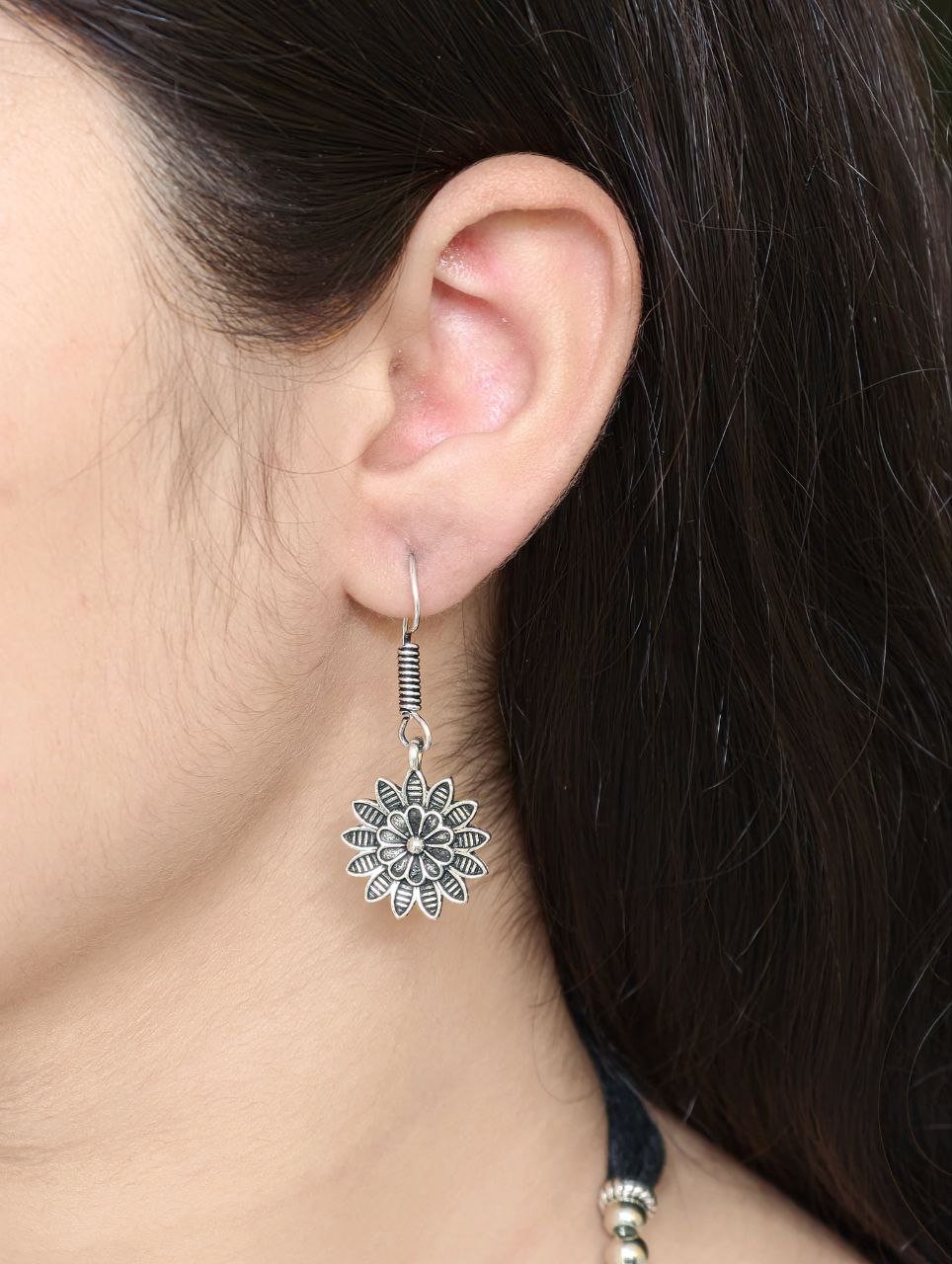 Designer Flower Charm Necklace Set for Women | Adjustable Thread Best Choker Jewelry 2 Designer flower charm choker necklace set with adjustable thread