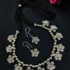 Lightweight flower charm necklace set with adjustable thread