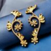 Beautiful flower design earcuff gold plated