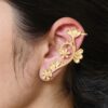 Beautiful flower design earcuff gold plated