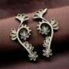 Premium flower design silver replica daily wear earcuff