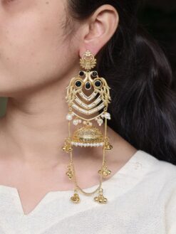Premium peacock design Kashmiri jhumka earrings