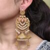 Premium peacock design Kashmiri gold plated jhumka earrings