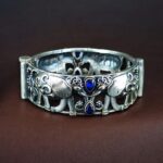 Premium Look Elephant Design Bangle | Best Silver Replica Stone Work Kada - "Blue"